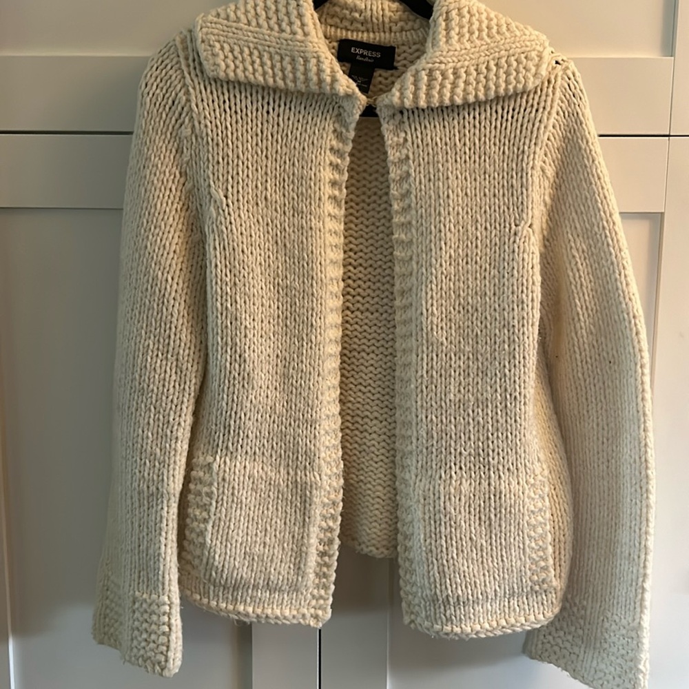 Express chunky hand knit sweater.